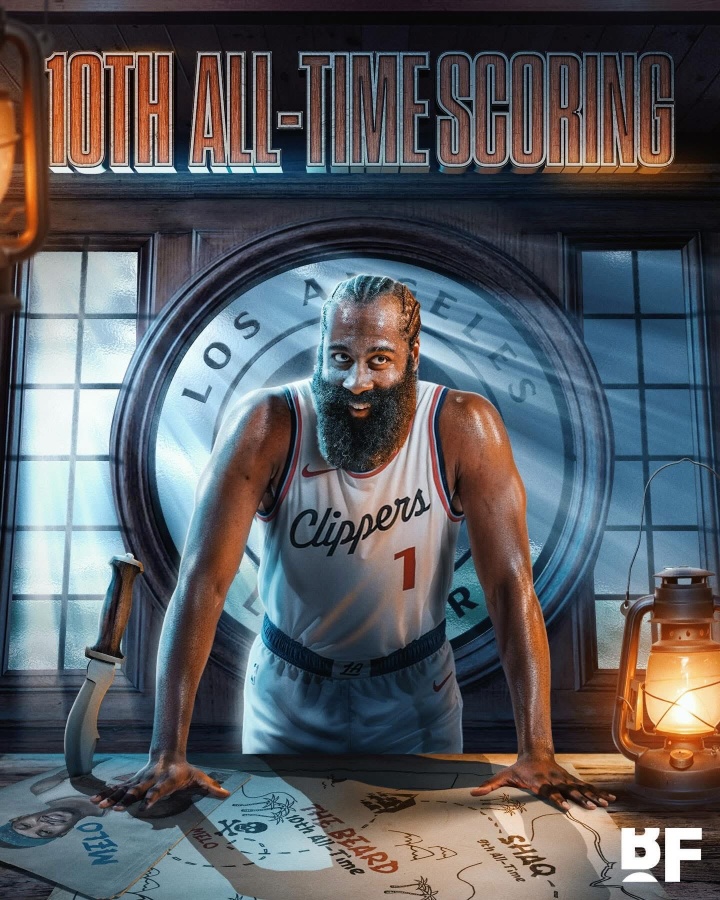 [深度报道]继续冲击3万！哈登生涯⭐总得分超越安东尼 跻身历史前十！(图4)