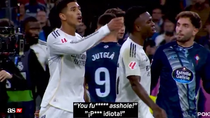 F开头😅贝林厄姆赛后情绪失控，指着四官大骂"TMD混蛋白痴"📹