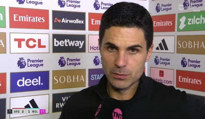 [有趣体育]约克雷斯5场球荒，阿尔特塔：他跑位很好，球没能及