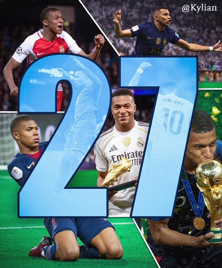 [体育风云]姆⬇️总奔三！27岁姆巴佩世界杯1冠1亚 但0金