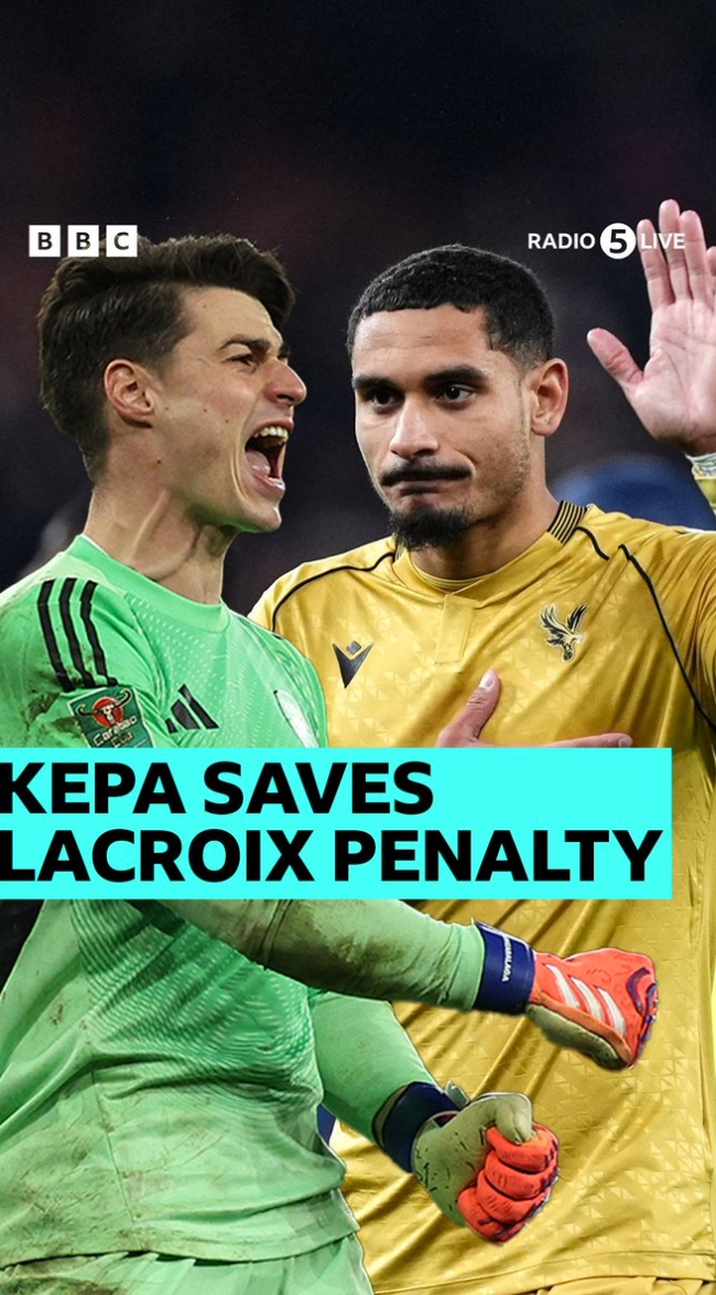 多亏有你！水晶宫前7罚凯帕全猜错方向，连扑4次右侧等到拉克鲁瓦