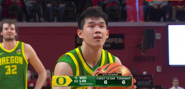 ??林葳前13場(chǎng)一共投進(jìn)6個(gè)三分！今天一場(chǎng)就轟進(jìn)6個(gè)！