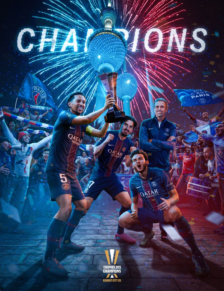 統(tǒng)治賽事！巴黎擊敗馬賽奪法超杯四連冠，近13年12次奪冠