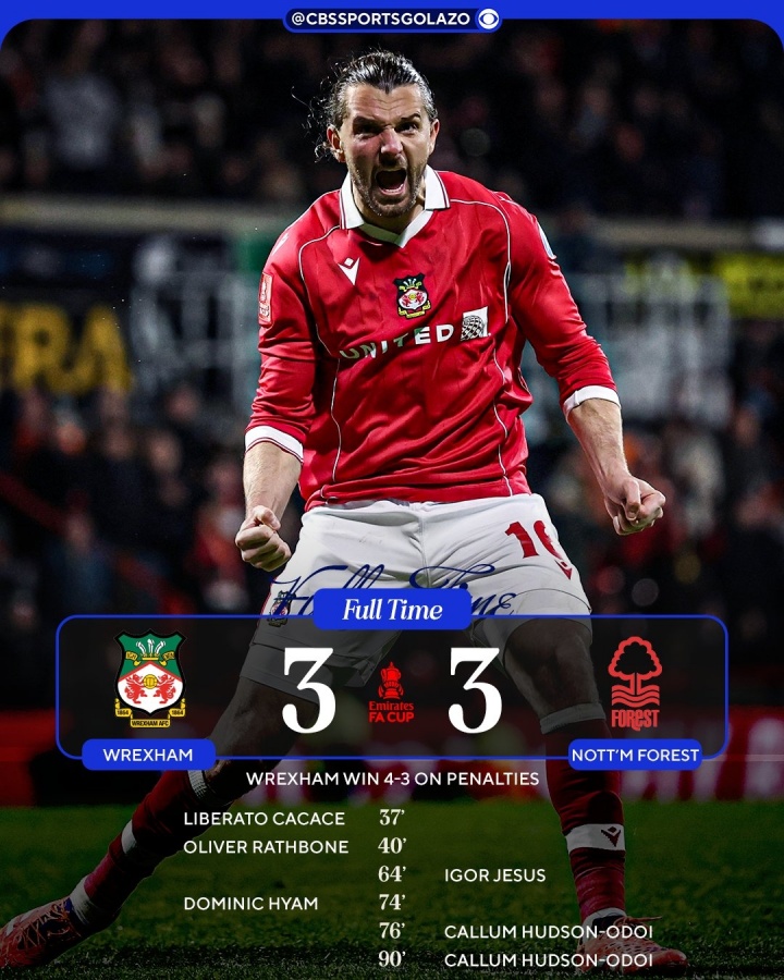 【五洲】童⭐话故事！英冠雷克瑟姆足⬅️✌️总杯淘汰森林 联赛