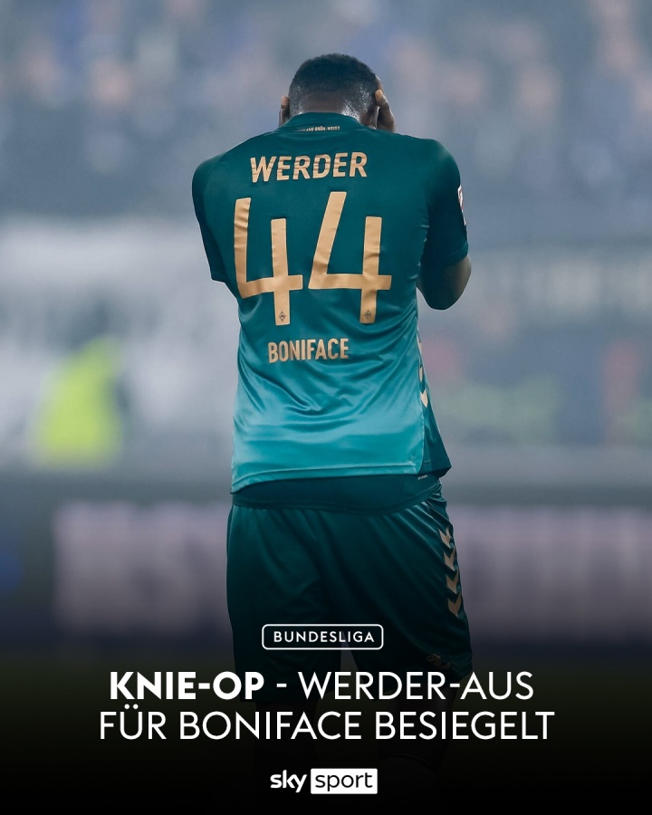 體檢未過被米蘭退貨！官方：25歲博尼法斯賽季報(bào)銷 本賽季11場(chǎng)0球