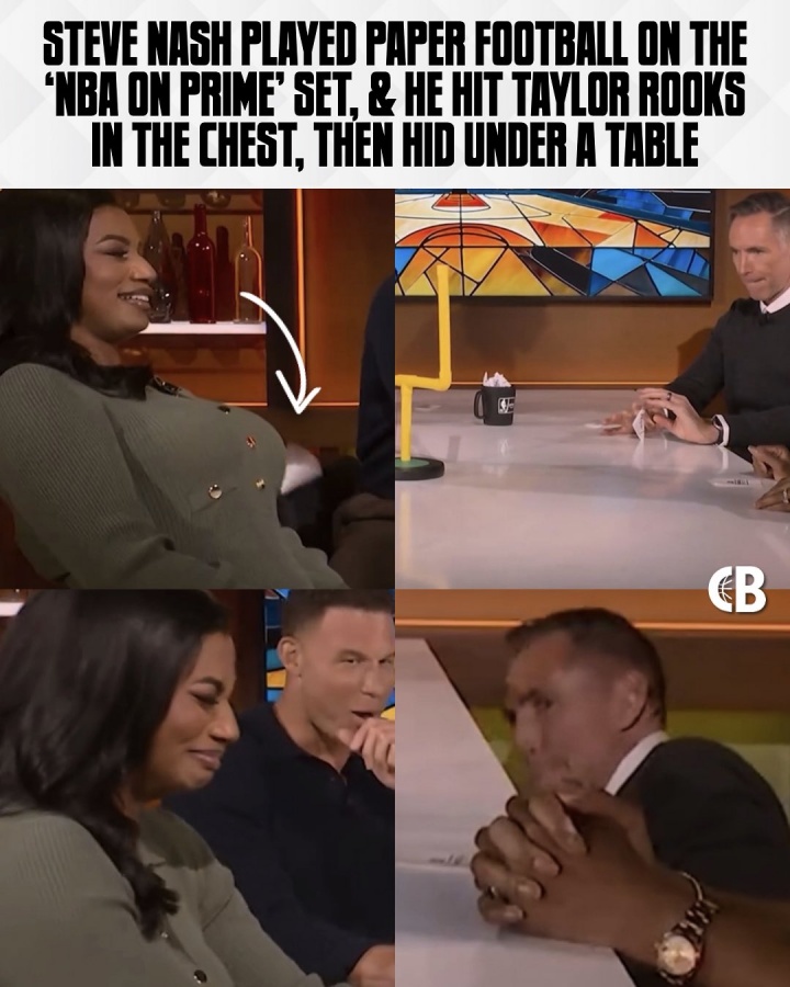 [值得一看]响亮命中！纳什不慎弹中美女主持的傲人上围 尴尬钻