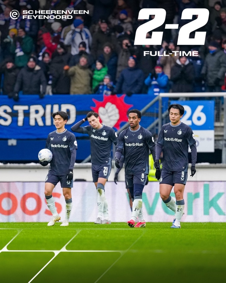 【体育头条】争冠几乎无望！范佩西率队近7轮丢11分，费耶诺德