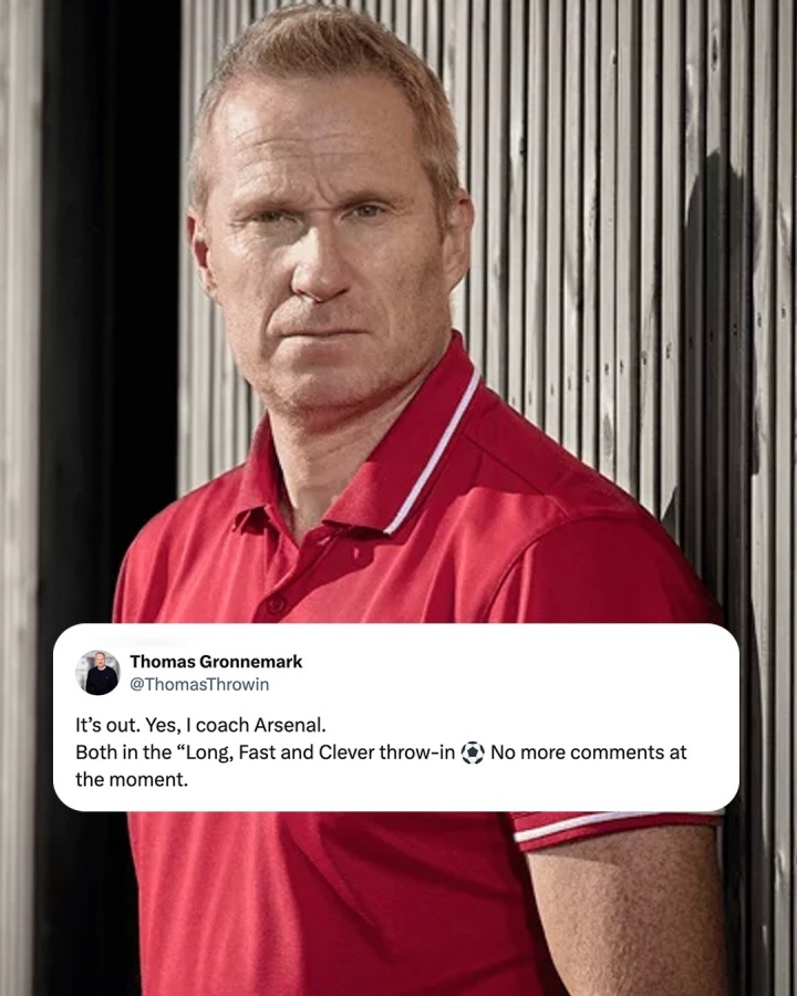 “黑暗艺术”再上分！阿森纳新顾问教练——曾创掷界外球世界纪录