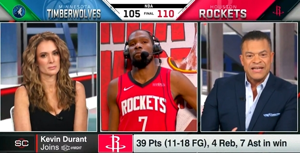 【体育头条】火箭年轻人带给你什么活力？KD反驳：我给小年轻带