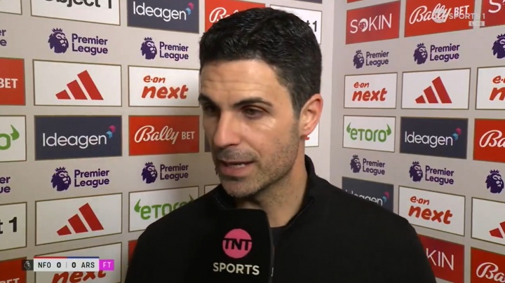 阿尔特塔：对手0射正我们却没赢，令人失望，这证明英超有多难