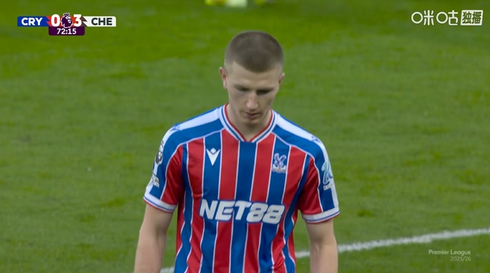 沃顿两黄变一红被罚下！切尔西73分钟多打一人