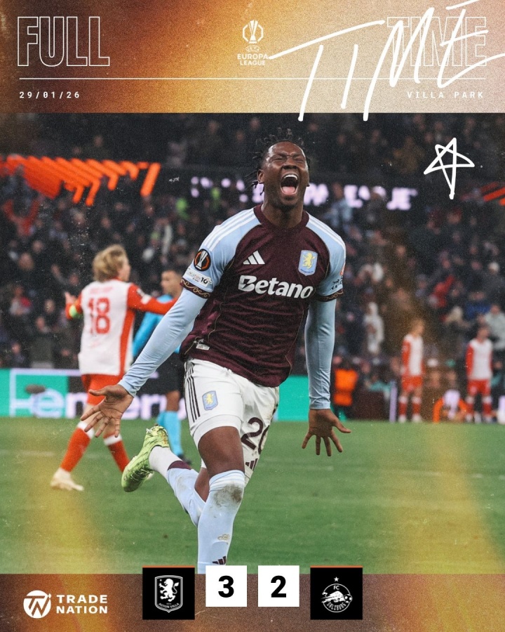 逗逗你的呀！维拉欧联末轮一度0-2落后 下半场连进三球实现让2追3