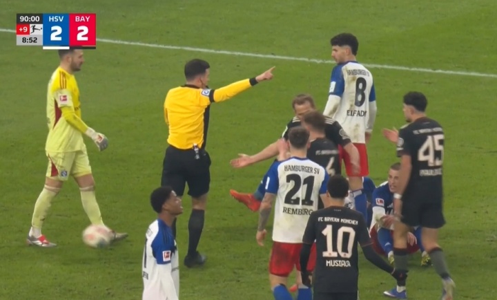 德媒：拜仁在更衣室门口堵裁判 凯恩说‘这是我见过的最差裁判’