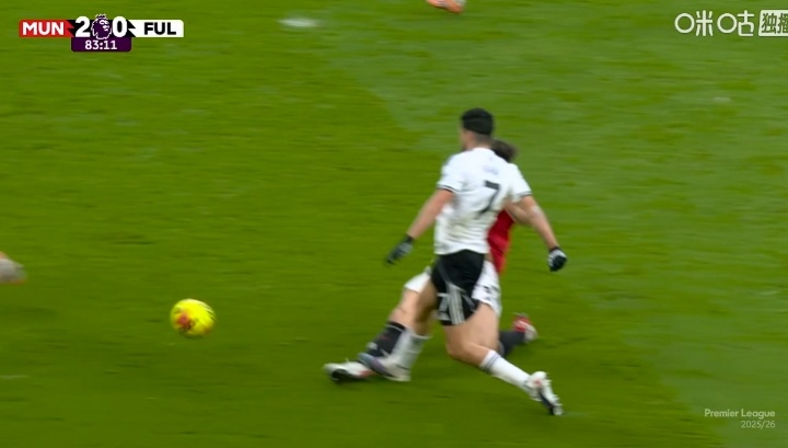 马奎尔送点！希门尼斯造点亲自主罚命中，富勒姆1-2曼联！