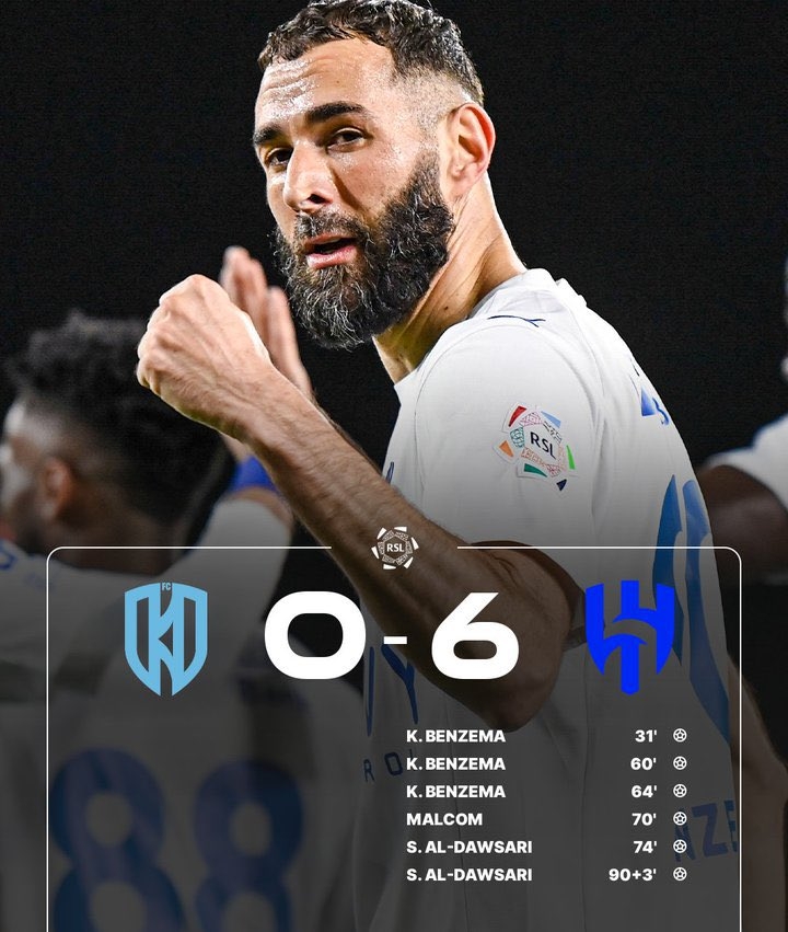 他懂前队友实力！本泽马新月首秀3球1助，其转会成C罗罢赛导火索