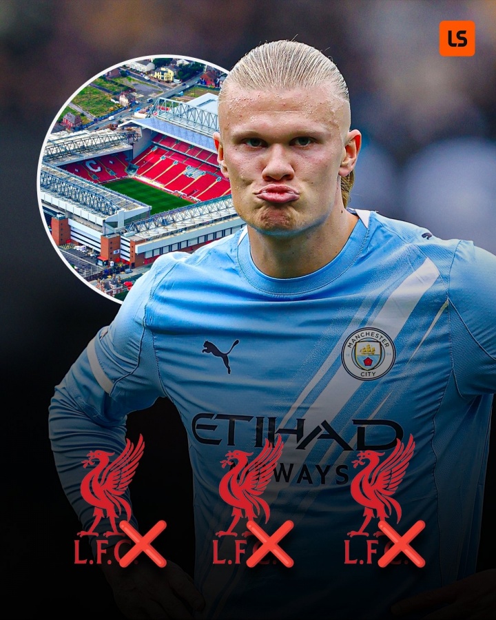 能破魔咒吗？哈兰德英超生涯作客安菲尔德从未进球，也未尝一胜