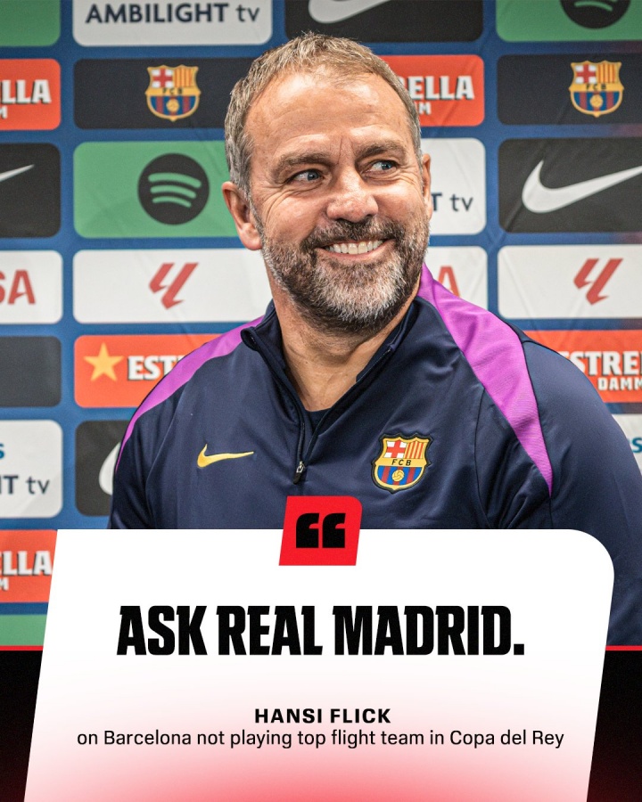 如何看待说巴萨没遇顶级球队而贬低国王杯？弗里克：问问皇马