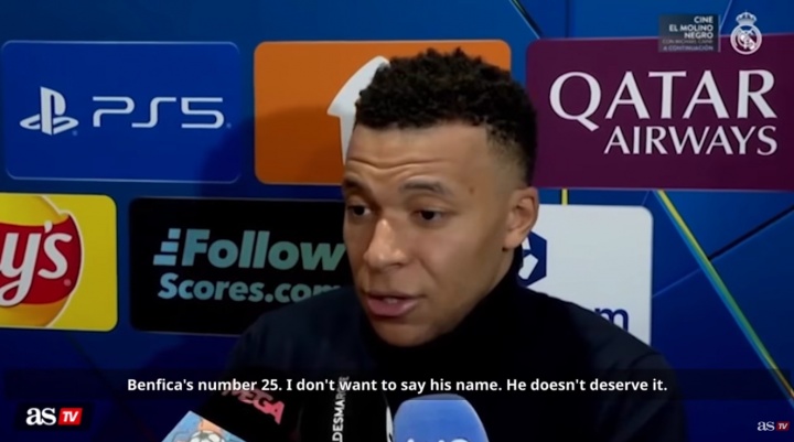 【记者观察】姆巴佩13分钟赛后⭐完整版：25号不⭐❕配提他名字+当同行 骂了5次猴子(图1)