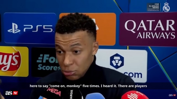 【记者观察】姆巴佩13分钟赛后⭐完整版：25号不⭐❕配提他名字+当同行 骂了5次猴子(图2)