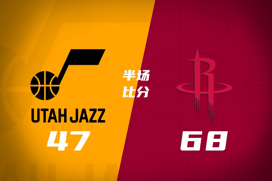 [申京]火箭14失误半场领先爵士21分 小贾巴里22+6 杜