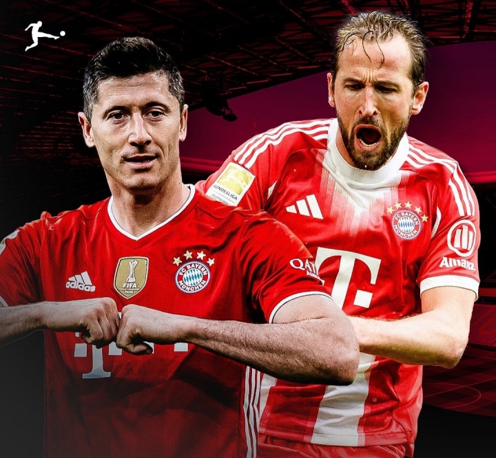 【德甲】追逐莱万单赛季41球纪录！凯恩德甲24轮30球，还剩