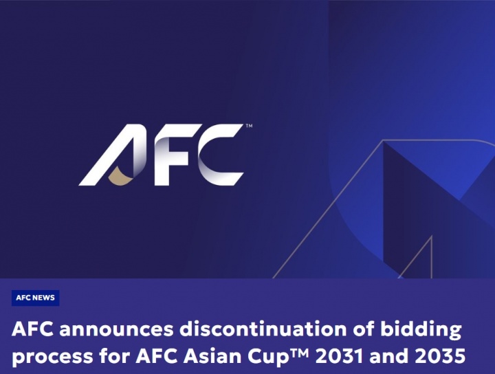 亚足联：同意FIFA将亚洲杯改至偶数年，为调整赛程终止现有申办