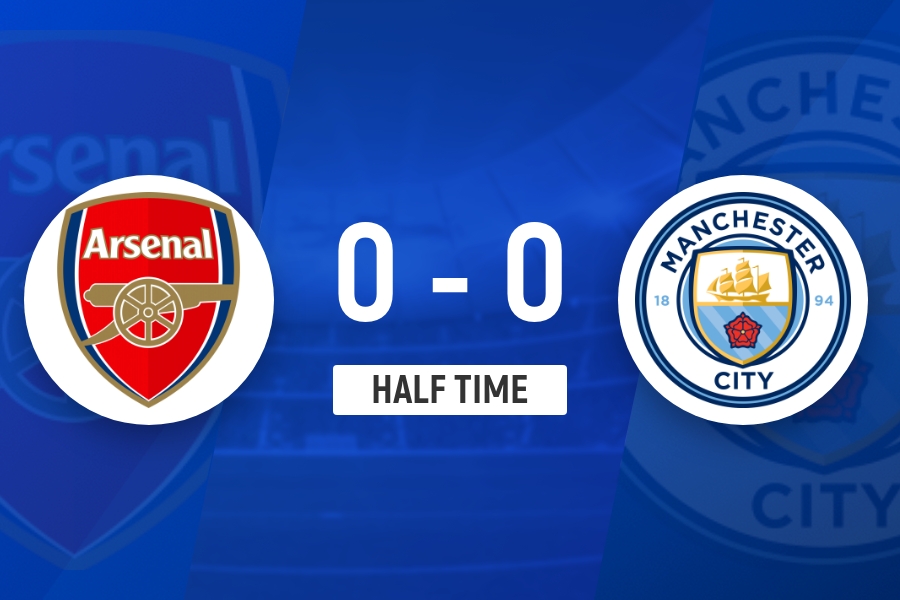 半场-阿森纳暂0-0曼城 特拉福德贡献三连扑哈弗茨失良机