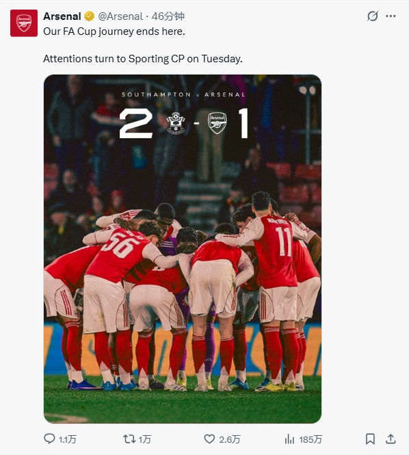 评论过万！球迷热议阿森纳：掉链子俱乐部 最大对手是领跑的压力