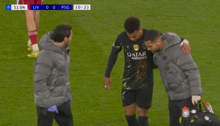 巴黎又伤一人！杜埃伤退，巴尔科拉登场