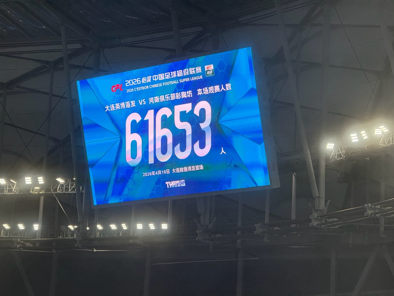 持续刷榜！中超本轮英博vs河南的比赛上座观众61653人