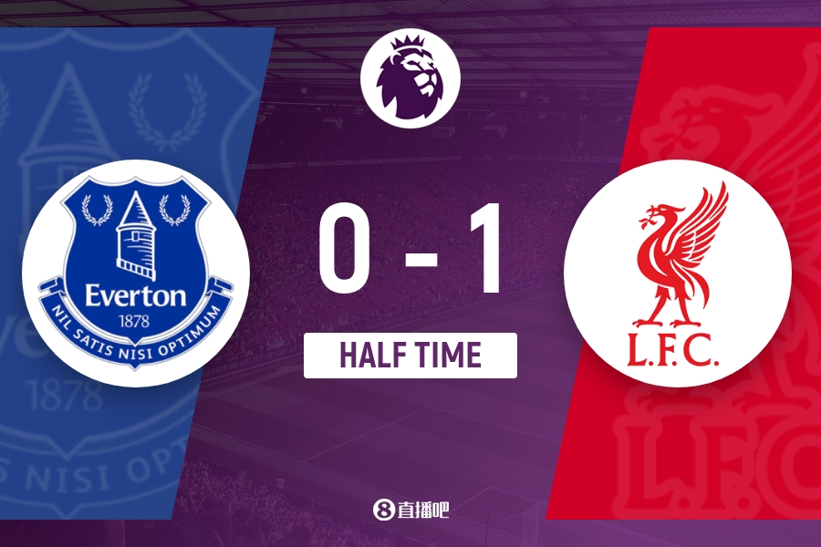 半场-利物浦1-0埃弗顿 加克波助攻萨拉赫破门马马尔达什维利神扑