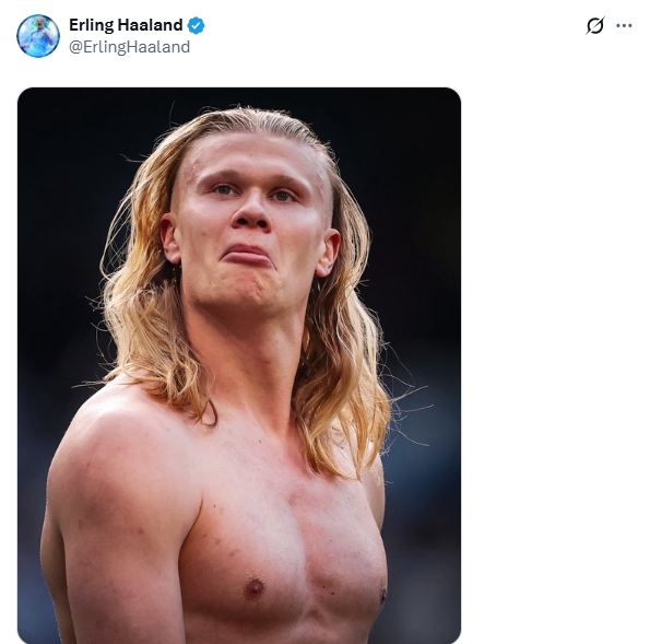 无需语言！哈兰德晒赤裸上身庆祝照，长发飘逸、脸上笑容藏不住