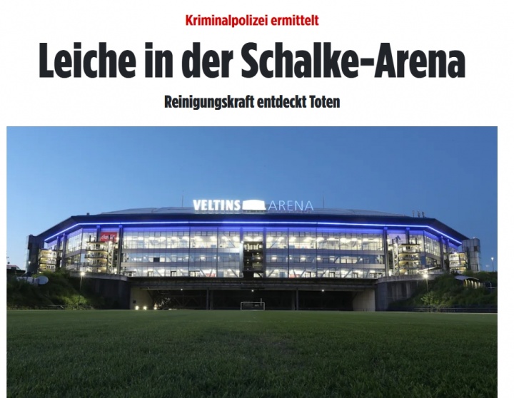 【热点推荐】图片报：沙尔克球场厕所发现一具尸体，65岁老人疑