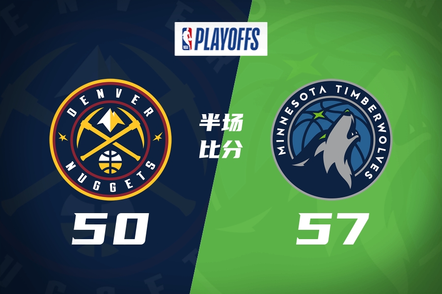 [热门资讯]半场战报-森林狼57-50领先掘金 小香农12分