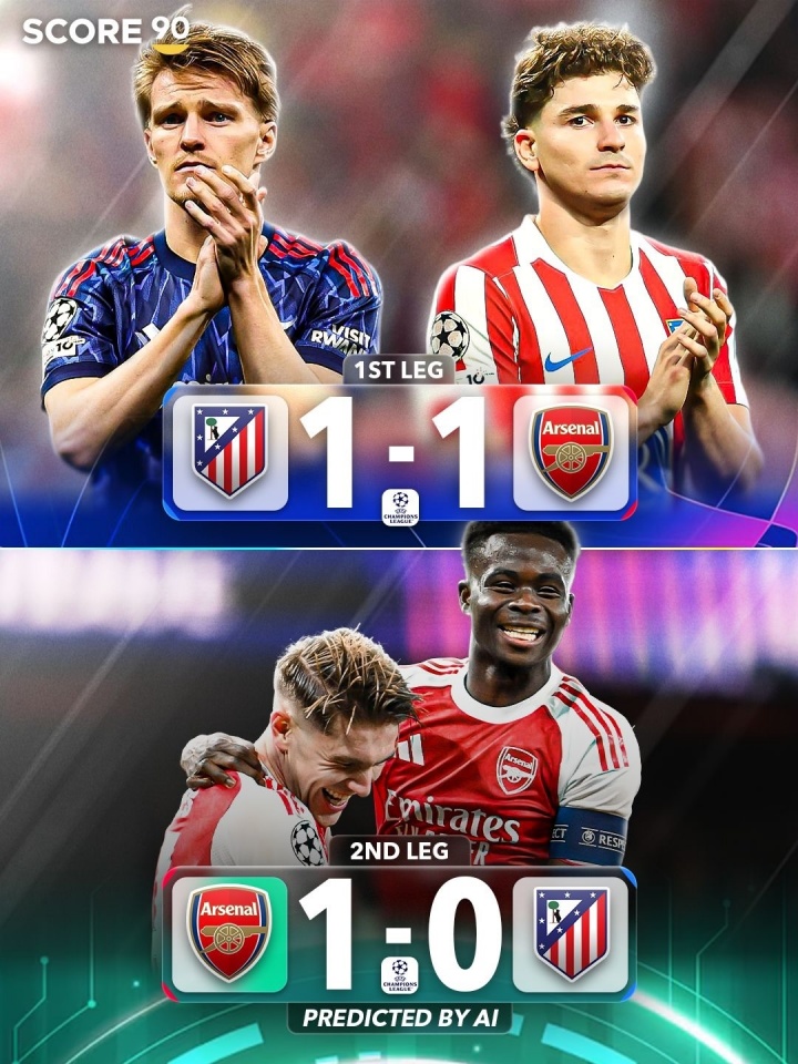 ChatGPT预测欧冠半决赛：次回合拜仁1-3巴黎，阿森纳1-0马竞