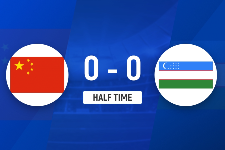 [中国男足]半场-U16国足0-0乌兹别克斯坦U16 江宇涵