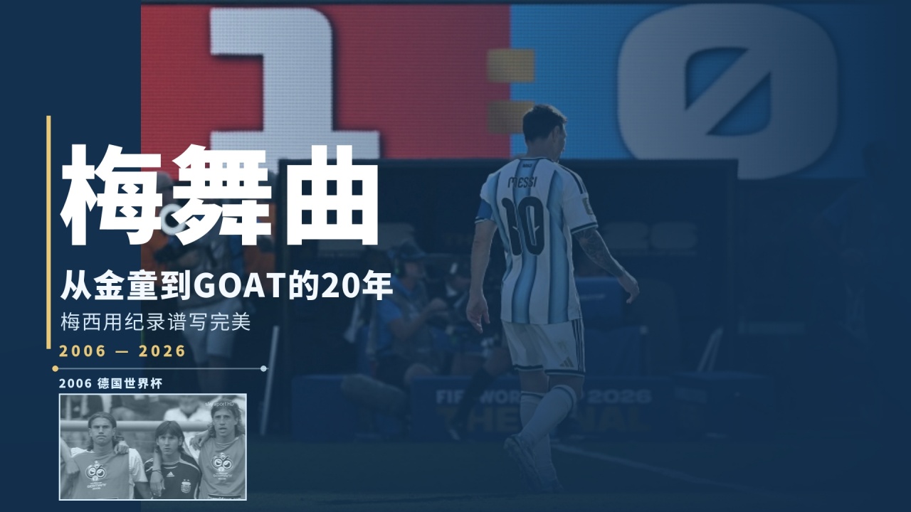 【体育报道】世界杯的梅舞曲：从金童到GOAT的20年，梅西用