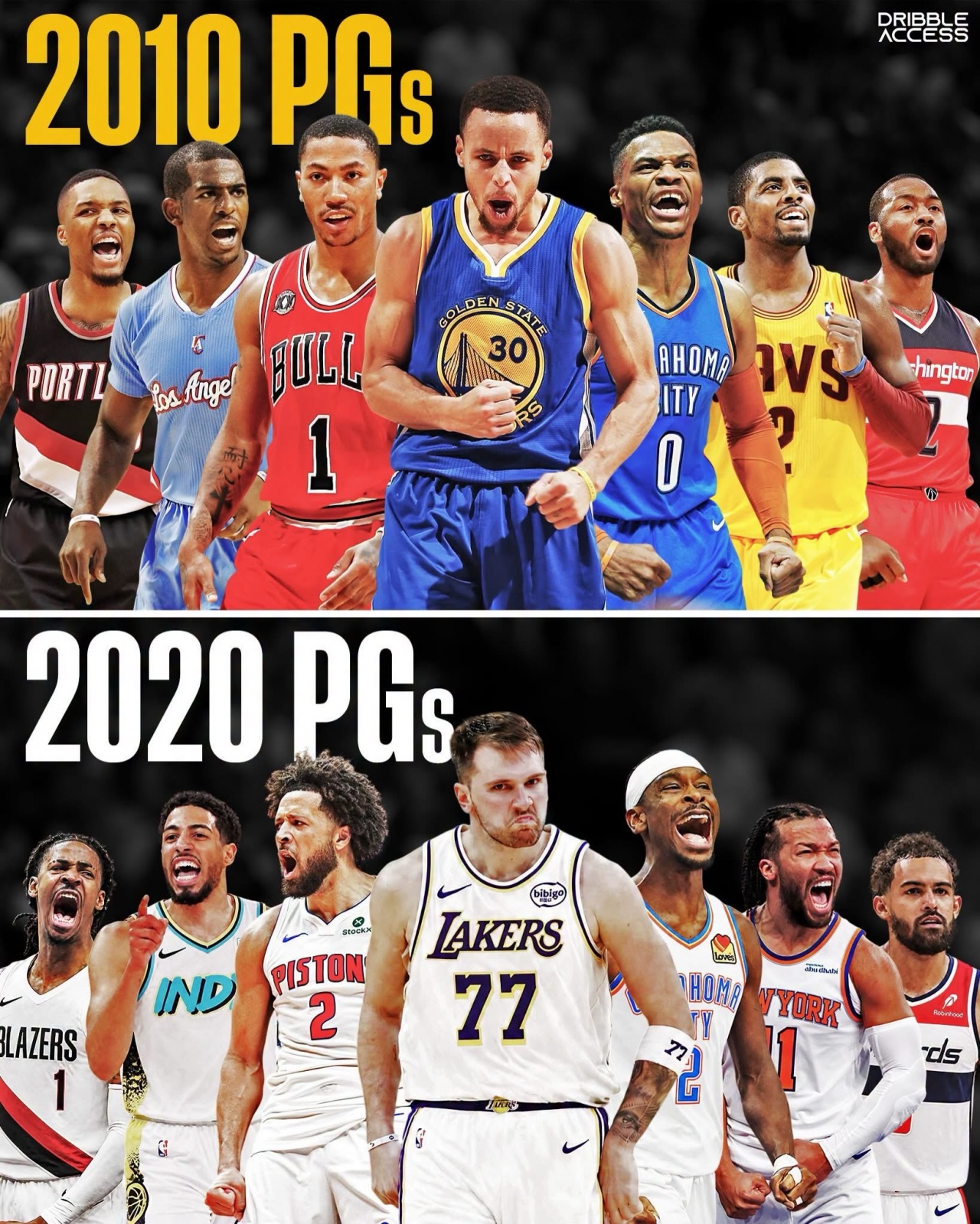 👀两代控卫你怎么选？2010年代唯快不破vs2020年代掌控全局