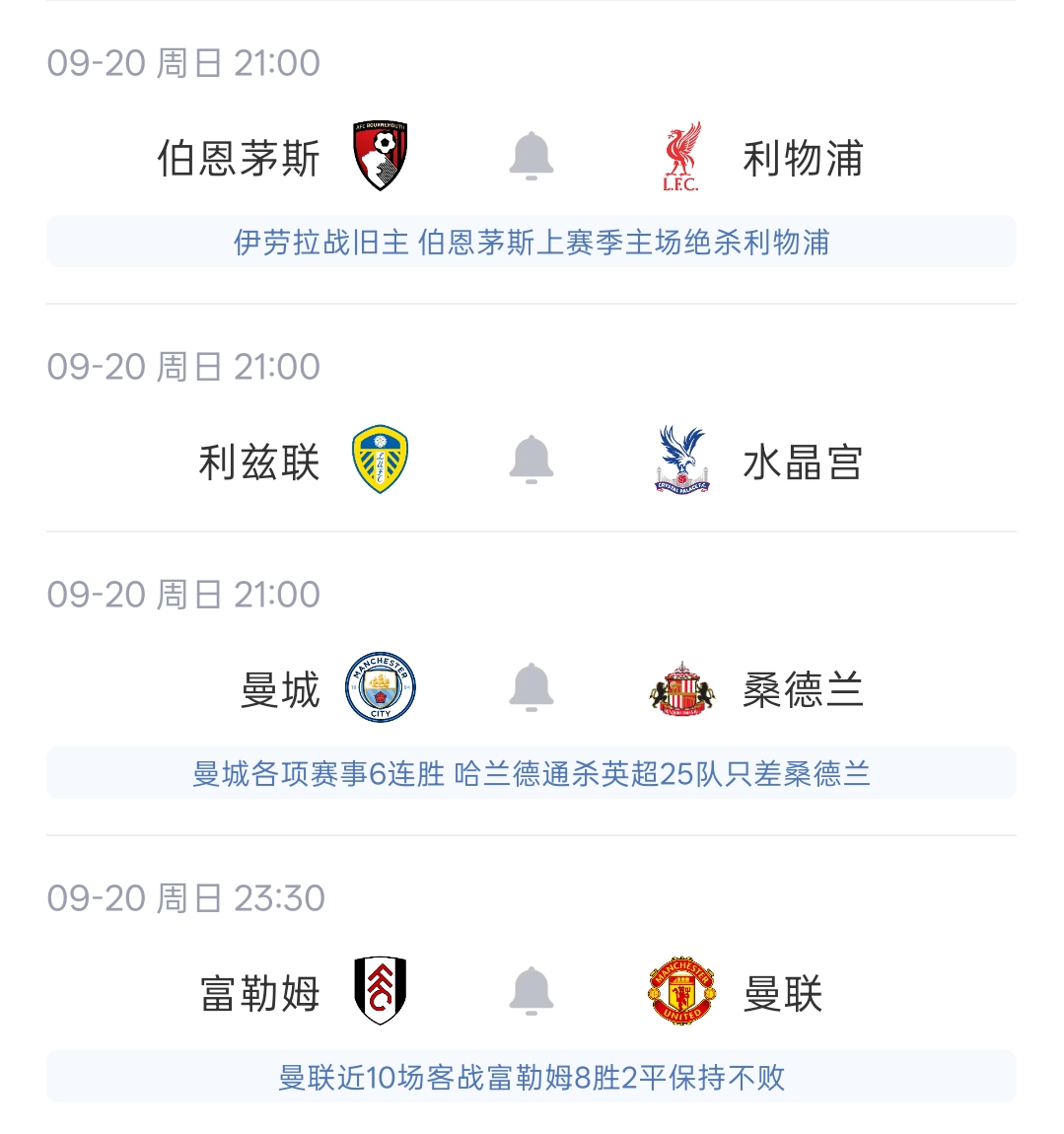 能赢吗？本轮BIG6伦敦三队均输3球 曼市双雄&利物浦今晚出战