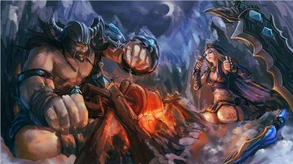 泰达米尔&艾希蛮王和艾希这对cp是玩家们公认的,一个是部落最强的勇士