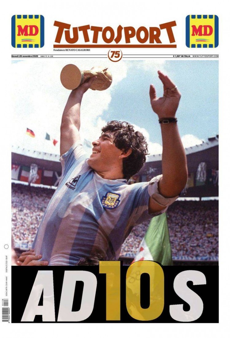 意甲今日头版再见马拉多纳