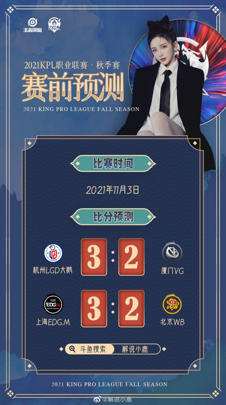 Kpl小鹿今日预测 看好lgd 比分3 2 谁赢谁进卡位赛 直播吧zhibo8 Cc