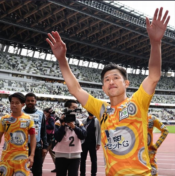 55岁零225天，三浦知良再次刷新日本足球联赛最年长出场纪录