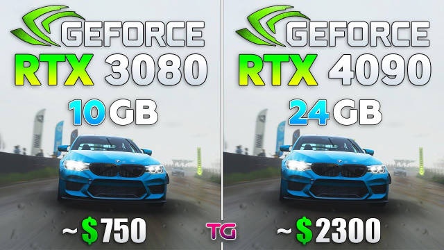 4090vs3080游戏性能实测：帧数提升将近一倍！