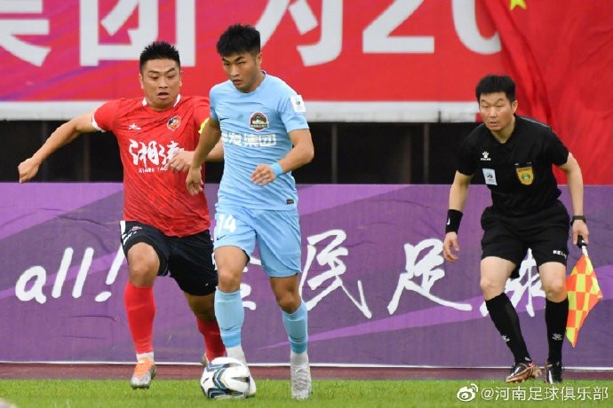 河南队1-0湖南湘涛 宋润潼头球致胜