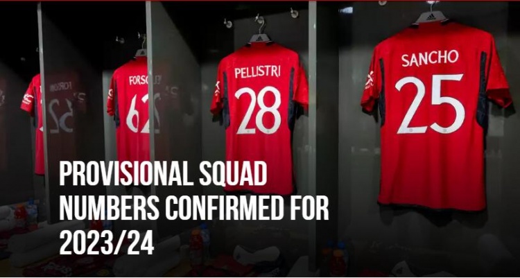 新赛季曼联球员号码：芒特7号奥纳纳24号 霍伊伦号码将适时公布