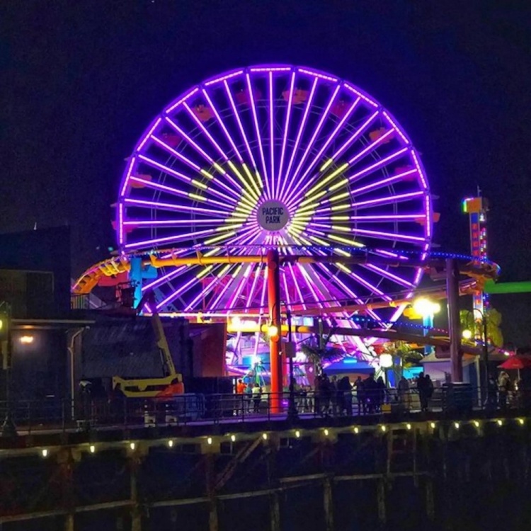 保留节目圣莫尼卡码头摩天轮将会日落时点亮科比球衣号码