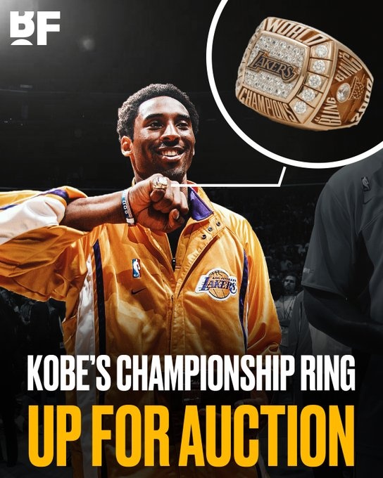 拍卖行：科比00年冠军戒指正在进行拍卖 目前最高出价为94000美元