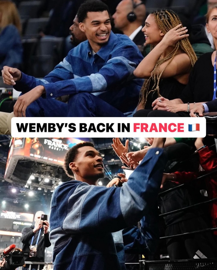 🤗文班现身法国联赛观看弟弟奥斯卡比赛 引起球迷热烈欢呼！