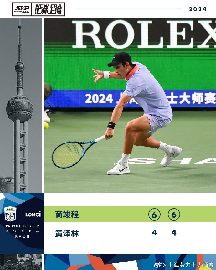 上海大师赛：商竣程2-0黄泽林闯进第二轮，将战阿尔卡拉斯